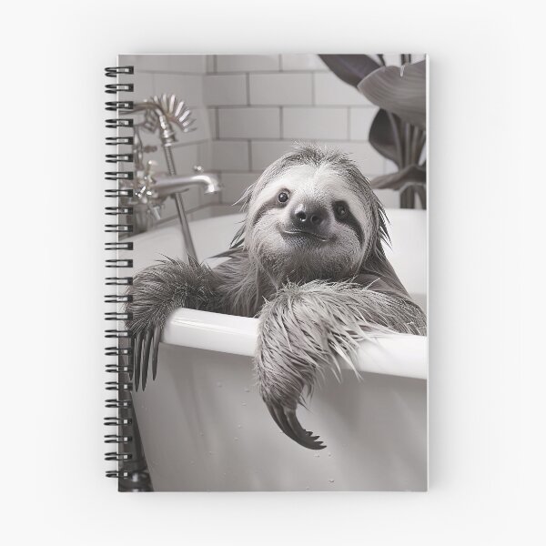 Item preview, Sloth Taking a Bath, Cute Bathroom Decor designed and sold by CheekyAnimalz.