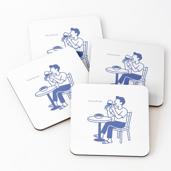 Item preview, This Is Self-Care – Minimal Line Art in Blue designed and sold by relate Studios.