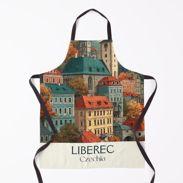 Item preview, Liberec Czech Republic Vintage Travel Poster - North Bohemian City View designed and sold by TuncGK.