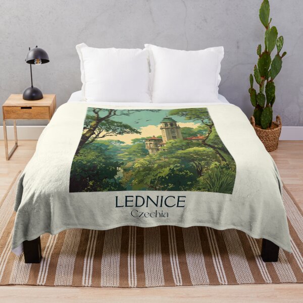 Item preview, Lednice Czech Republic Vintage Travel Poster - UNESCO Chateau Gardens designed and sold by TuncGK.