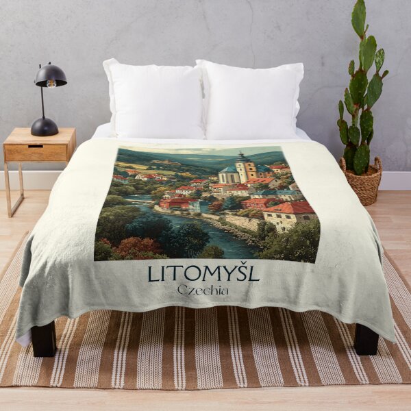 Item preview, Litomyšl Czech Republic Vintage Travel Poster - UNESCO Renaissance Castle designed and sold by TuncGK.
