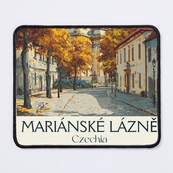 Item preview, Mariánské Lázně Czech Republic Vintage Travel Poster - Bohemian Spa Resort designed and sold by TuncGK.