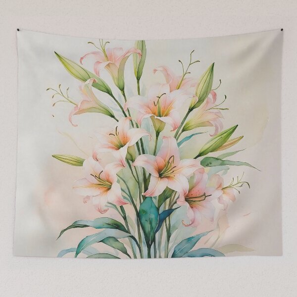 Item preview, Cobra Lily in the Breeze – Soft Watercolor Boho Floral designed and sold by Mos Thainique.