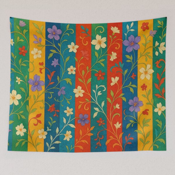 Item preview, Floral stripes full of life designed and sold by Sigtrix.