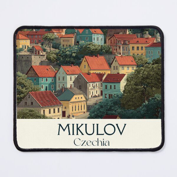 Item preview, Mikulov Czech Republic Vintage Travel Poster - South Moravian Wine Region designed and sold by TuncGK.