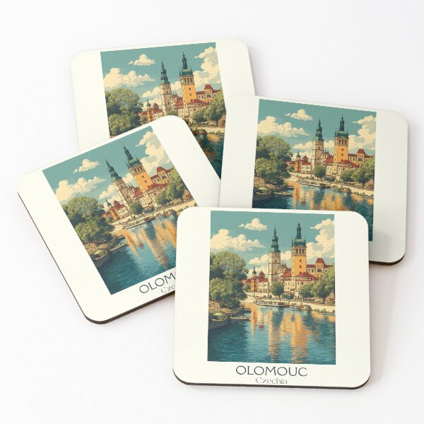 Item preview, Olomouc Czech Republic Vintage Travel Poster - Moravian Cathedral City designed and sold by TuncGK.
