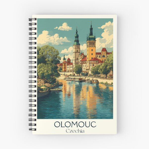Item preview, Olomouc Czech Republic Vintage Travel Poster - Moravian Cathedral City designed and sold by TuncGK.