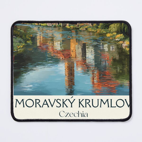 Item preview, Moravský Krumlov Czech Republic Vintage Travel Poster - Rokytná River Town designed and sold by TuncGK.