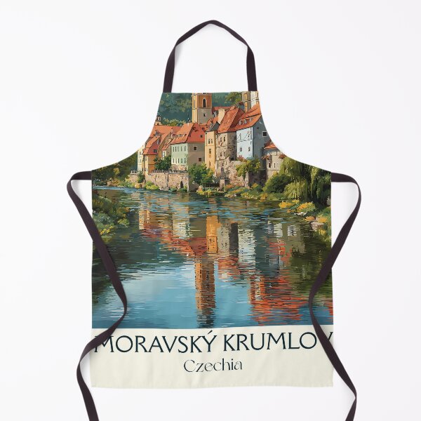 Item preview, Moravský Krumlov Czech Republic Vintage Travel Poster - Rokytná River Town designed and sold by TuncGK.