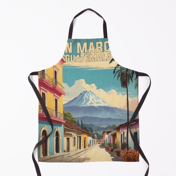 Aperçu de l'œuvre Affiche touristique vintage de San Marcos au Guatemala créée et vendue par TravelersGems.