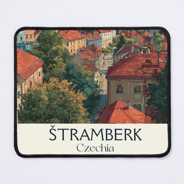 Item preview, Štramberk Czech Republic Vintage Travel Poster - Moravian Wallachia Charm designed and sold by TuncGK.