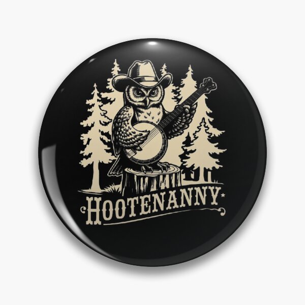 Item preview, Banjo Playing Owl Hootenanny Folk Music Design designed and sold by love3617.
