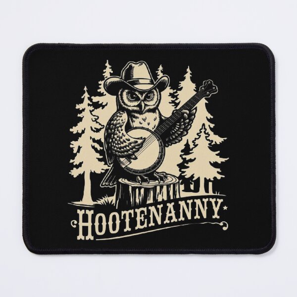 Item preview, Banjo Playing Owl Hootenanny Folk Music Design designed and sold by love3617.