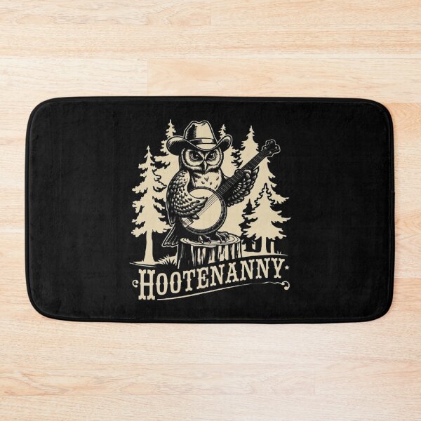 Item preview, Banjo Playing Owl Hootenanny Folk Music Design designed and sold by love3617.