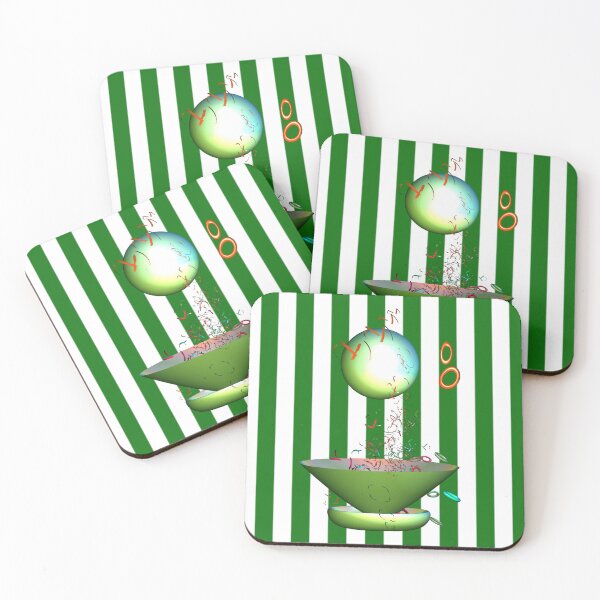 Item preview, Fruit Loops on Green and White designed and sold by Yolanda Caporn Art.