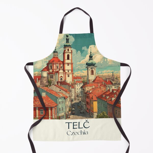 Item preview, Telč Czech Republic Vintage Travel Poster - UNESCO Renaissance Square designed and sold by TuncGK.
