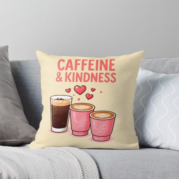 Item preview, Caffeine & Kindness – Cute Coffee Design designed and sold by PrintandJoy.