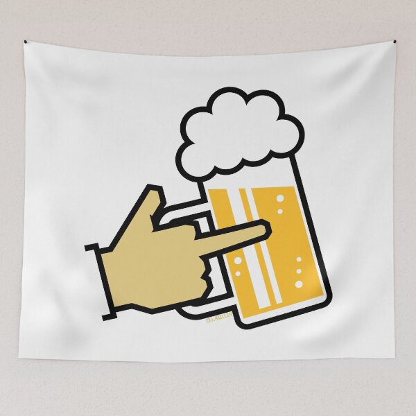 Item preview, Beer Mug With Middle Finger (Ale / L / \ / 3C) designed and sold by MrFaulbaum.