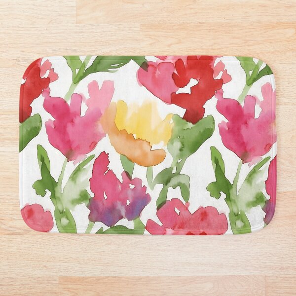 Item preview, Red and yellow tulip flower  designed and sold by P&U Fabric.