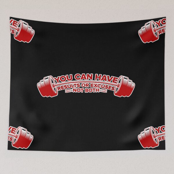 Item preview, Results Or Excuses | No Compromise Fitness | Motivational Gym Design designed and sold by GRITMOOD.