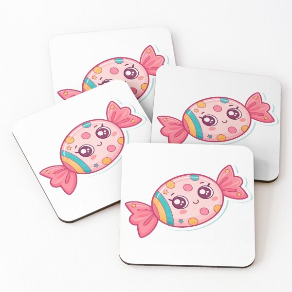 Item preview, Sticker template with sweet candy kawaii character designed and sold by elkuni.