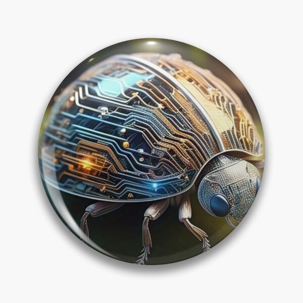 Artikelvorschau, Cyber Ladybug Art – Futuristischer Circuit Bug Naturdruck entworfen und verkauft von Esterlane.