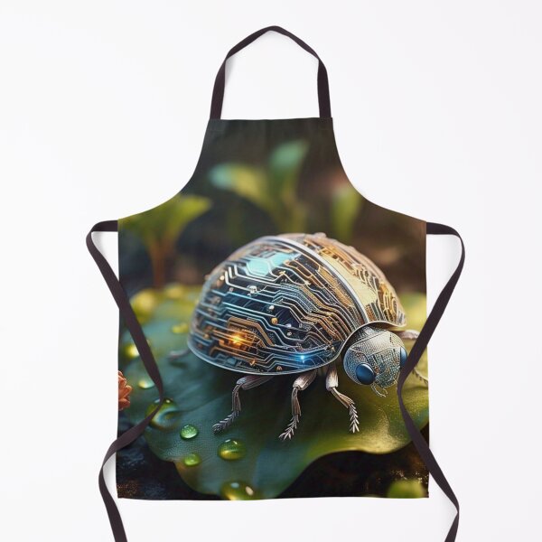 Item preview, Cyber Ladybug Art – Futuristic Circuit Bug Nature Print designed and sold by Esterlane.