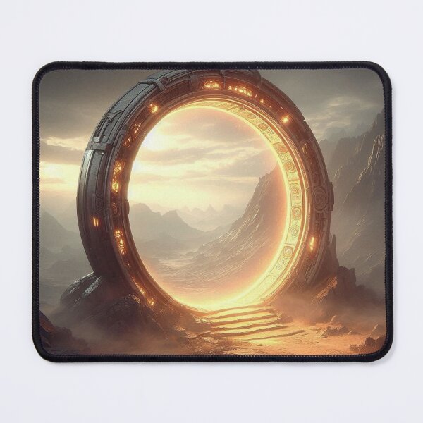 Item preview, Glowing Half-Open Portal – Empty Gateway Fantasy Sci-Fi Art designed and sold by ashokreddy343.