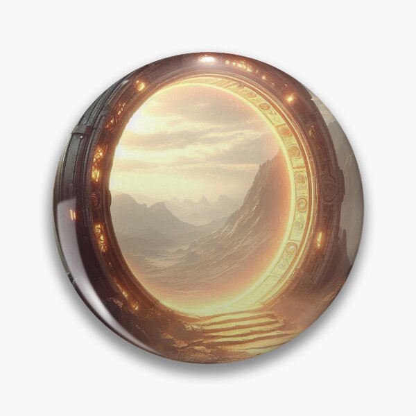 Item preview, Glowing Half-Open Portal – Empty Gateway Fantasy Sci-Fi Art designed and sold by ashokreddy343.