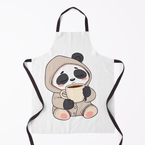 Item preview, Cozy Panda with Coffee – Lazy Morning Mood designed and sold by DaniArtDesign81.