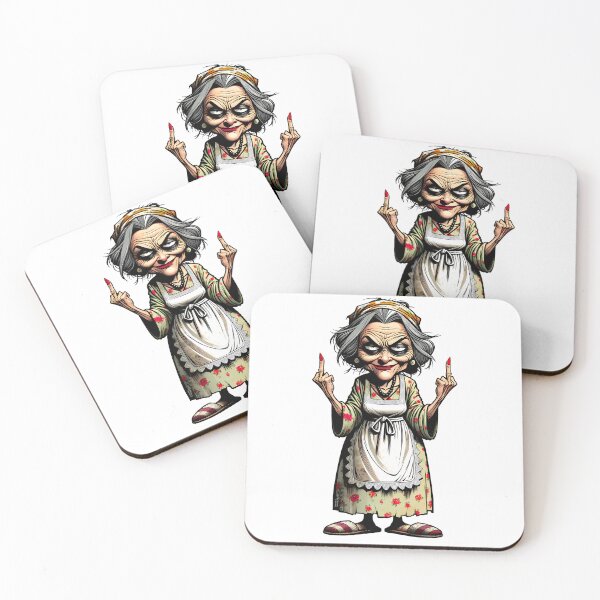 Item preview, old lady giving the finger designed and sold by HolaJosephina.