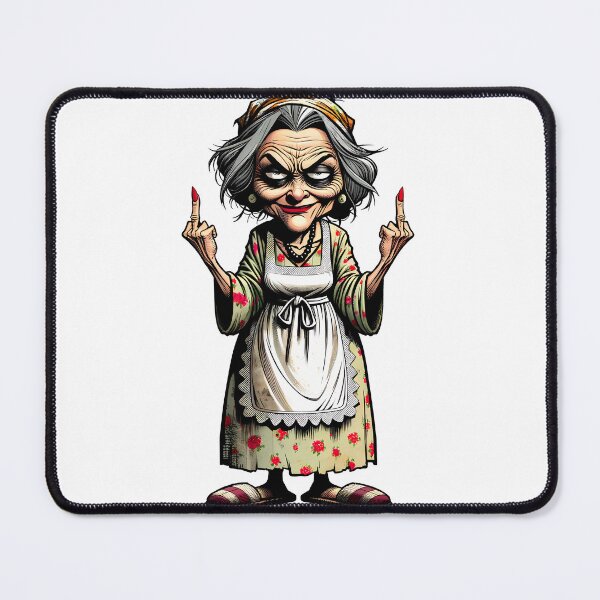 Item preview, old lady giving the finger designed and sold by HolaJosephina.