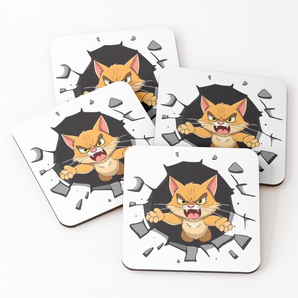Item preview, Angry Cat Breaks Through – Don’t Mess With Me! designed and sold by DaniArtDesign81.
