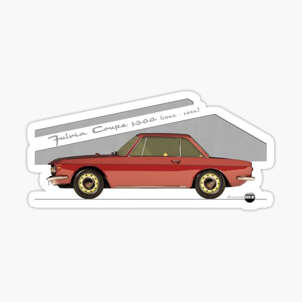 Item preview, Fulvia Coupé 1300 - 1965 -1974 - (Rosso Montebello) – Rally Roots in Style designed and sold by Azaziel.