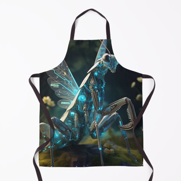 Item preview, Cyber Praying Mantis Art – Futuristic Robotic Insect Print designed and sold by Esterlane.