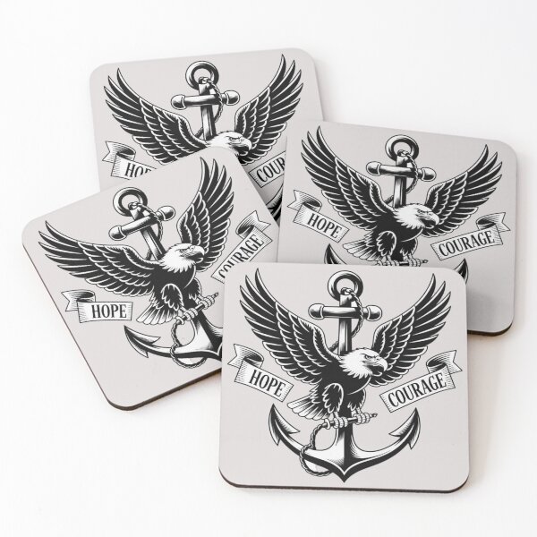 Item preview, Eagle - "HOPE" and "COURAGE" designed and sold by 123ks.