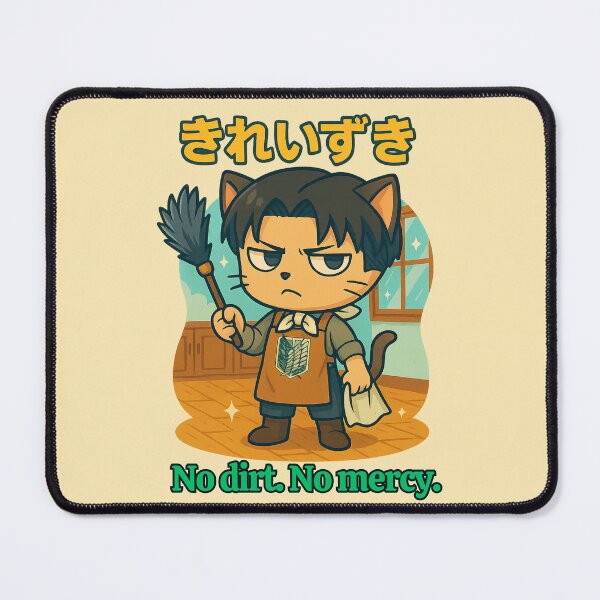 Item preview, Levi Cat – No Dirt, No Mercy Parody designed and sold by NyxVerse-Studio.