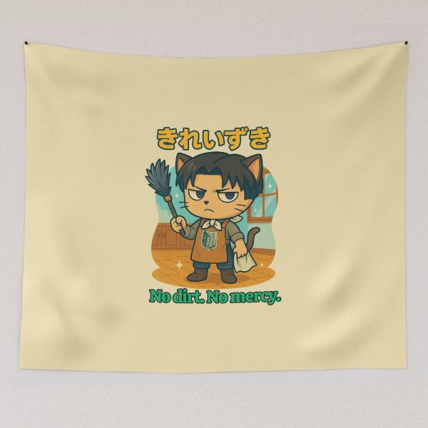 Item preview, Levi Cat – No Dirt, No Mercy Parody designed and sold by NyxVerse-Studio.