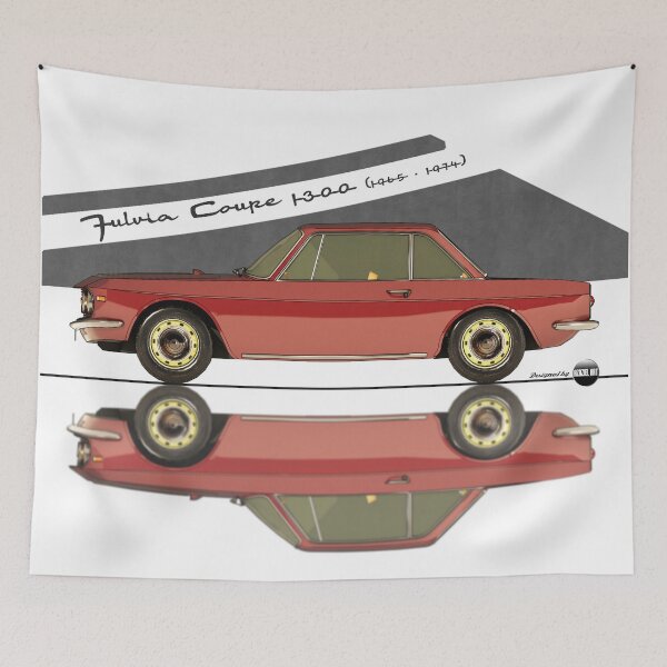 Item preview, Fulvia Coupé 1300 - 1965 -1974 - (Rosso Montebello) – Rally Roots in Style designed and sold by Azaziel.