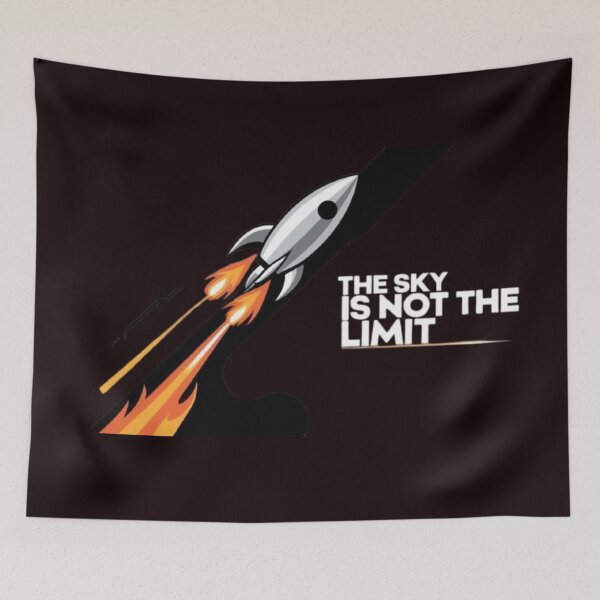 Item preview, The Sky Is Not The Limit Inspirational Graphic T-Shirt designed and sold by eXtraHumans.
