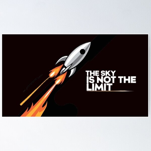 Item preview, The Sky Is Not The Limit Inspirational Graphic T-Shirt designed and sold by eXtraHumans.
