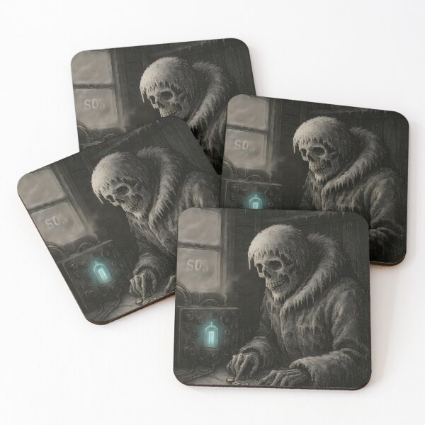 Artikelvorschau, Makaberer Frozen Morsecode Skelett Horror entworfen und verkauft von Shoot-The-Moon.