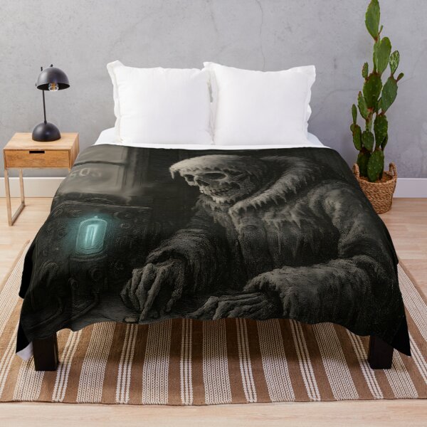 Item preview, Macabre Frozen Morse Code Skeleton Horror designed and sold by Shoot-The-Moon.