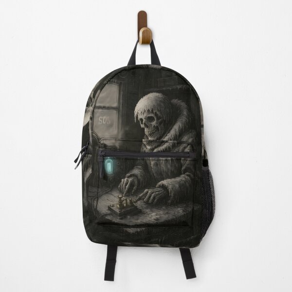Item preview, Macabre Frozen Morse Code Skeleton Horror designed and sold by Shoot-The-Moon.