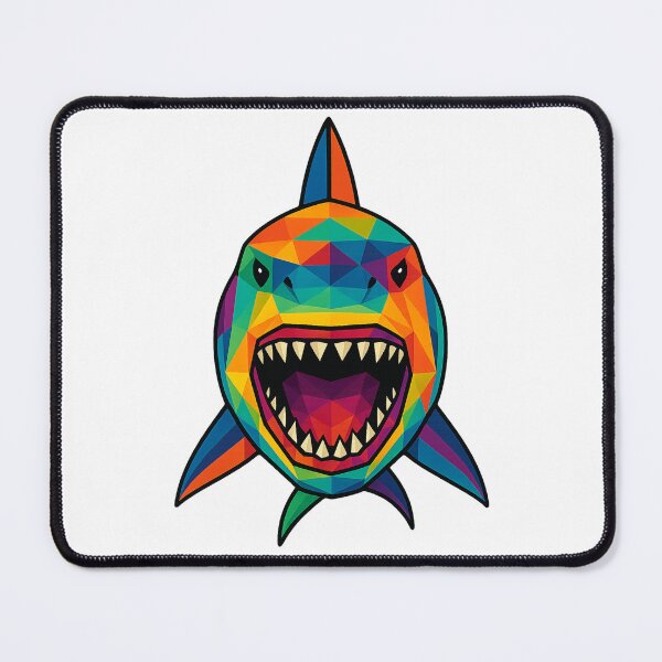 Item preview, Prismatic Jaws Shark Front designed and sold by TheWonkyEaselCo.