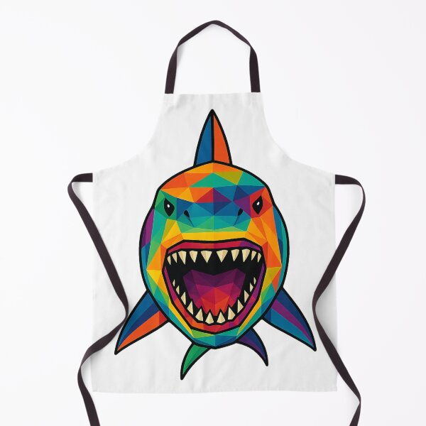 Item preview, Prismatic Jaws Shark Front designed and sold by TheWonkyEaselCo.