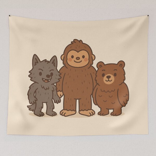 Item preview, Bigfoot, Owlbear and Yeti 03 designed and sold by AIfolklore.