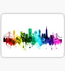San Francisco California Skyline Sticker
