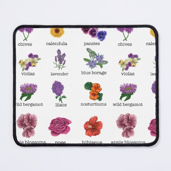Item preview, Edible flower chart designed and sold by Veganheathen.