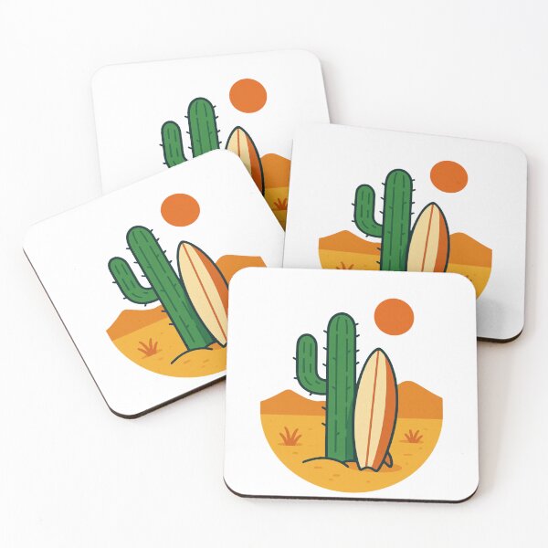 Item preview, Desert Surfer – Retro Cactus Surfboard Vibe designed and sold by TrendMesh.